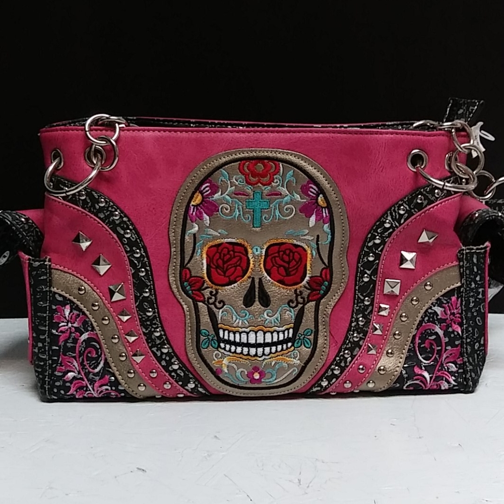 Biker sugar scull purse